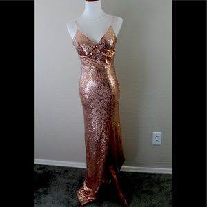 Rose gold sequin dress size medium
